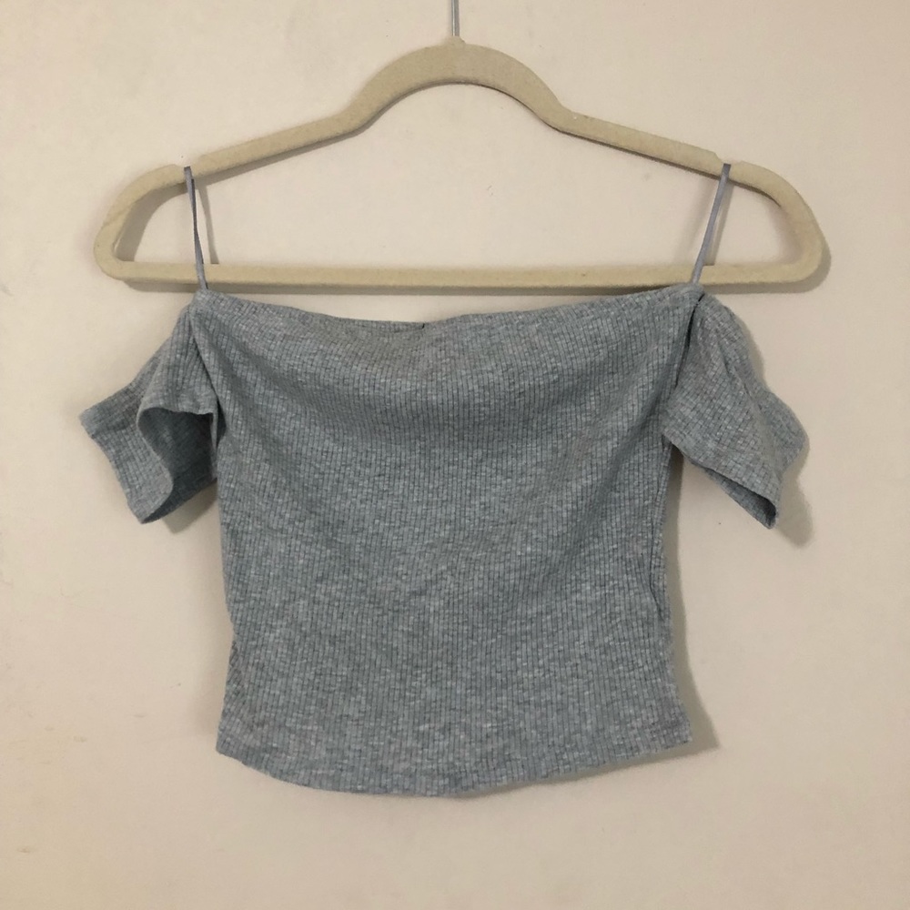 Grey Crop Top